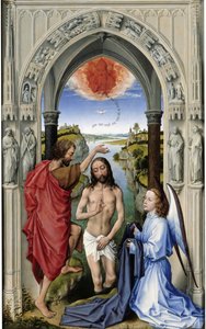 Die Taufe Christi, Der Altar des Heiligen Johannes, Mitteltafel, ca. 1455