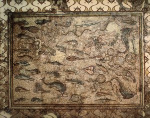 Römische Kunst: Fischmosaik