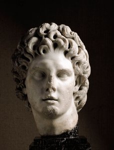 Kopf von Alexander dem Großen, 2. Jahrhundert v. Chr. (Skulptur) von Roman