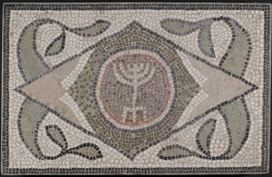 Mosaik der Menora, 6. Jahrhundert n. Chr.