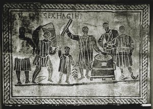 RÖMISCHE KUNST: Das Korn messen. Die Getreideverteilung, die Gaius Gracchus..., 2. Jahrhundert n. Chr.