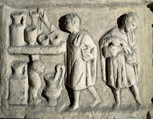 Römische Kunst: „Hausangestellter bei der Arbeit“ (1. Jahrhundert n. Chr.)