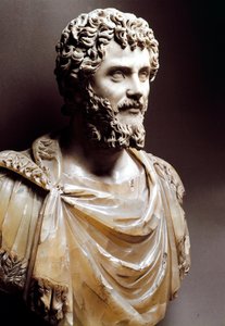 Römische Kunst: Marmorbüste des römischen Kaisers Septimius Severus (Kaiser von 193 - 211 n. Chr.) von Roman