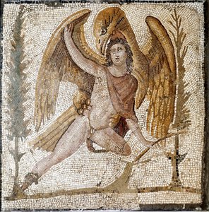 Römische Kunst: Ganymed wird von einem Adler entführt