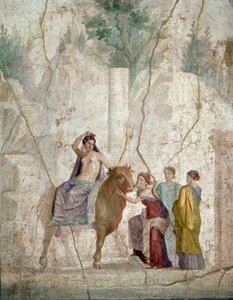 Römische Kunst: Die Entführung Europas. Fresko aus Pompeji. Anfang des 1. Jahrhunderts n. Chr. von Roman
