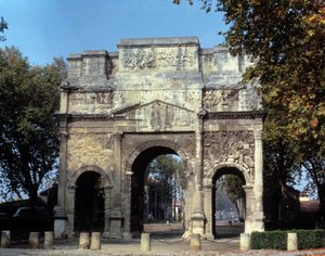 Römische Kunst: Ansicht des Triumphbogens oder Arc de Marius von Roman