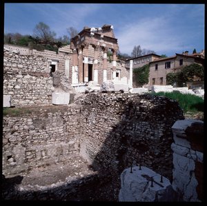 Römische Kunst: Ansicht des Kapitols (Capitolium), 73 n. Chr., Brescia, Italien