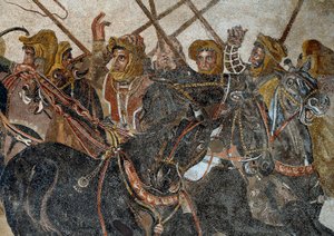 Die Schlacht von Issos, gewonnen von Alexander dem Großen gegen Darius von Roman