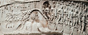 Die römischen Legionen segeln in Ancona unter dem Schutz von Neptun (Detail)