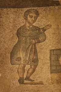 Zwei Apsidenraum, Bodenmosaik, Villa Romana del Casale, Piazza Armerina, Sizilien, Italien (Foto)