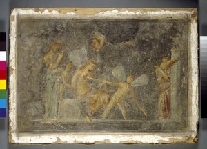 Wandmalerei, Pompeji, römisch, 1. Jahrhundert