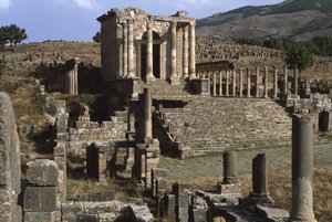 Ansicht des Tempels der Familie Septimius, Hochimperiale Periode