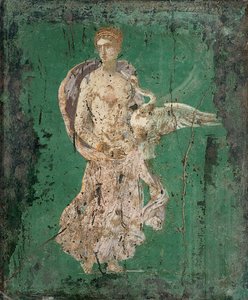 Leda und der Schwan von Roman Pompeian wall painting.