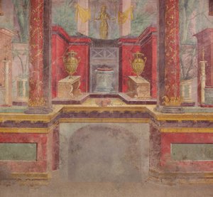 Wandmalerei aus dem Cubiculum einer Villa in Boscoreale von Roman Republican Period
