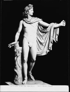 Apollo Belvedere, römische Kopie eines griechischen Originals aus dem 4. Jahrhundert v. Chr. (Marmor) (nach der Restaurierung)
