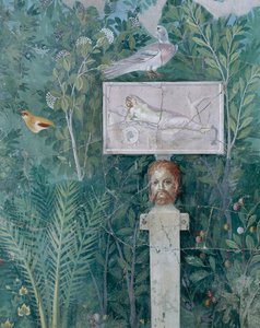 Detail aus einem Gartenbild, Haus des Goldenen Armbands, aus Pompeji