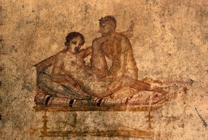 Erotisches Fresko aus dem Haus der Vettii, Pompeji (UNESCO-Welterbe) von Roman Roman