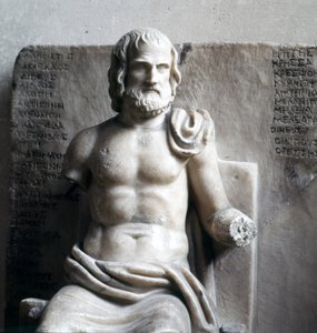 Euripides, griechischer Tragödiendichter. (Römischer imperialer Marmor) Louvre Museum, Paris