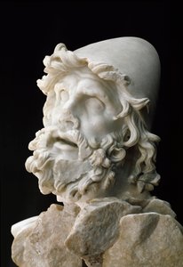 Polyphem blind: Kopf von Odysseus von Roman Roman