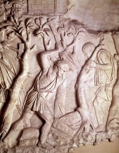 Römische Kunst: Räumungsszene, Flachrelief, Römisches Antiquitätenmuseum, Rom