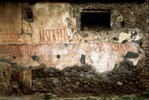 Römische Kunst: Wahlinschrift an den Wänden (Graffiti) an der Via dell