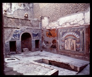 Ansicht des Trikliniums der Casa di Nettuno e Anfitrite
