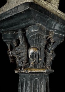 Romanische Kunst: Kapitell des 12. Jahrhunderts von Romanesque