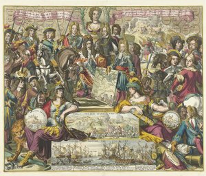 Allegorie des Sieges der Alliierten im Jahr 1704, 1704-1705 von Romeyn de Hooghe
