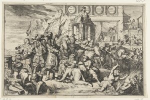 Französische Invasion und Bruch der Einheit der Union von Romeyn de Hooghe