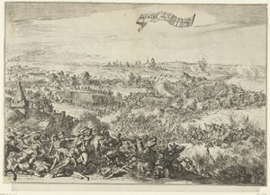 Schlacht bei Seneffe, 1674
Beschreibung des furiosen Angriffs der Franzosen auf das Gepäck der Alliierten von Romeyn de Hooghe