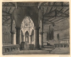 Bühnenbild, Inneres der gotischen Kapelle