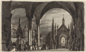Friedhof der Ravenswoods, aus "Lucia di Lammermoor" von Romolo Liverani