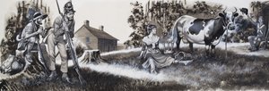 Milchmädchen mit Soldaten von Ron Embleton
