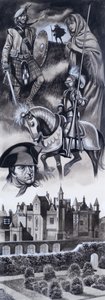 Schottisches Schloss und Persönlichkeiten aus der schottischen Geschichte von Ron Embleton