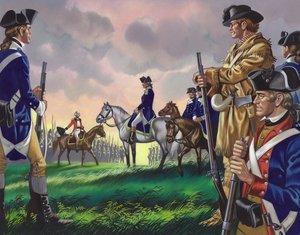 Kapitulation von General Cornwallis an den amerikanischen Kommandanten in Yorktown, Virginia am 19. Oktober 1781