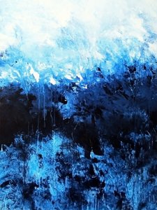 Tiefblaue Abstraktion