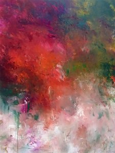 Rot-pink fließendes Abstrakt