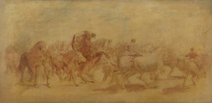 Studie für Der Pferdemarkt von Rosa Bonheur