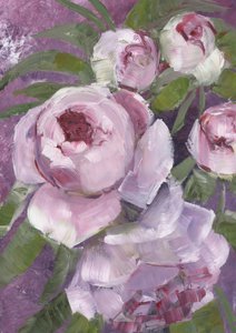 Malerische rosa Pfingstrosen von Rosana Laiz Blursbyai