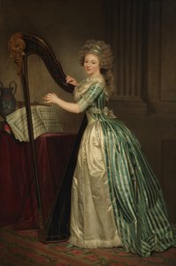 Selbstporträt mit Harfe, 1791