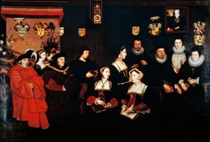 Sir Thomas More, sein Vater, sein Haushalt und seine Nachkommen, um 1593 von Rowland Lockey