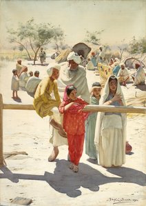 Ein Blick auf den Zug, Indien, 1892