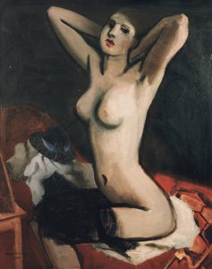 Frau bei ihrer Toilette