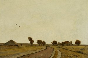 Holländische Landschaft mit Gehöften von Rudolf Ribarz
