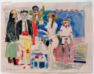 Sadistische Szene von Rudolf Schlichter