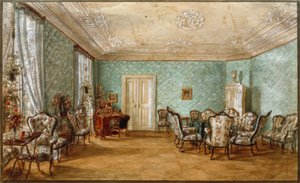 Salon der Fanny Elßler von Rudolf von Alt