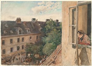 Ansicht der Alservorstadt, 1872 von Rudolf von Alt