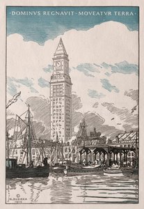 Der Zollhausturm vom Wasser aus von Rudolph Ruzicka