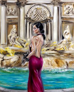An der Trevi-Brunnen von Ruslana Levandovska