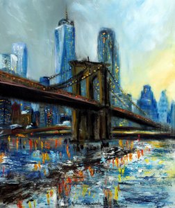 Brooklyn Bridge Blick auf Manhattan, 2022
